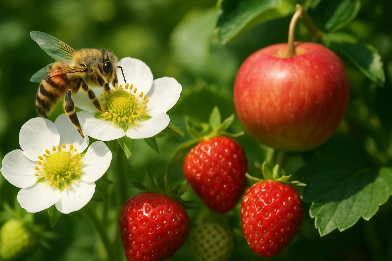 Как пчёлы творят урожай: от цветка до фруктовой корзины
