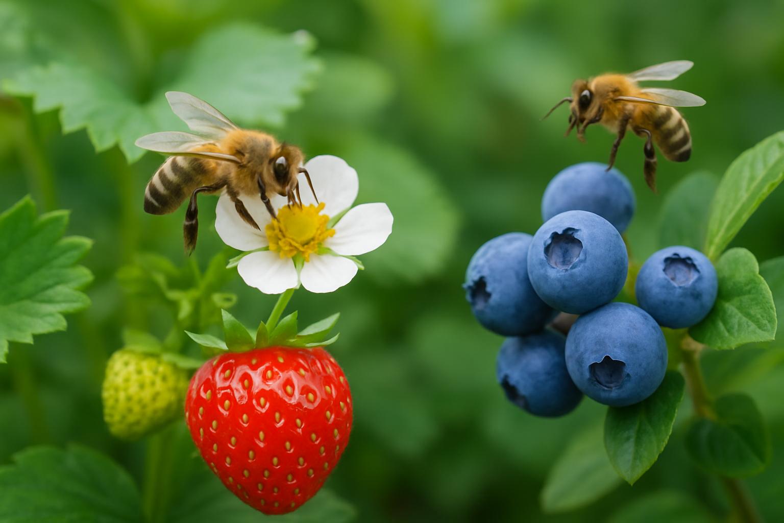 Опыление и урожай: как пчёлы влияют на фрукты, ягоды и овощи. Примеры: ягоды — тонкости опыления земляники и черники