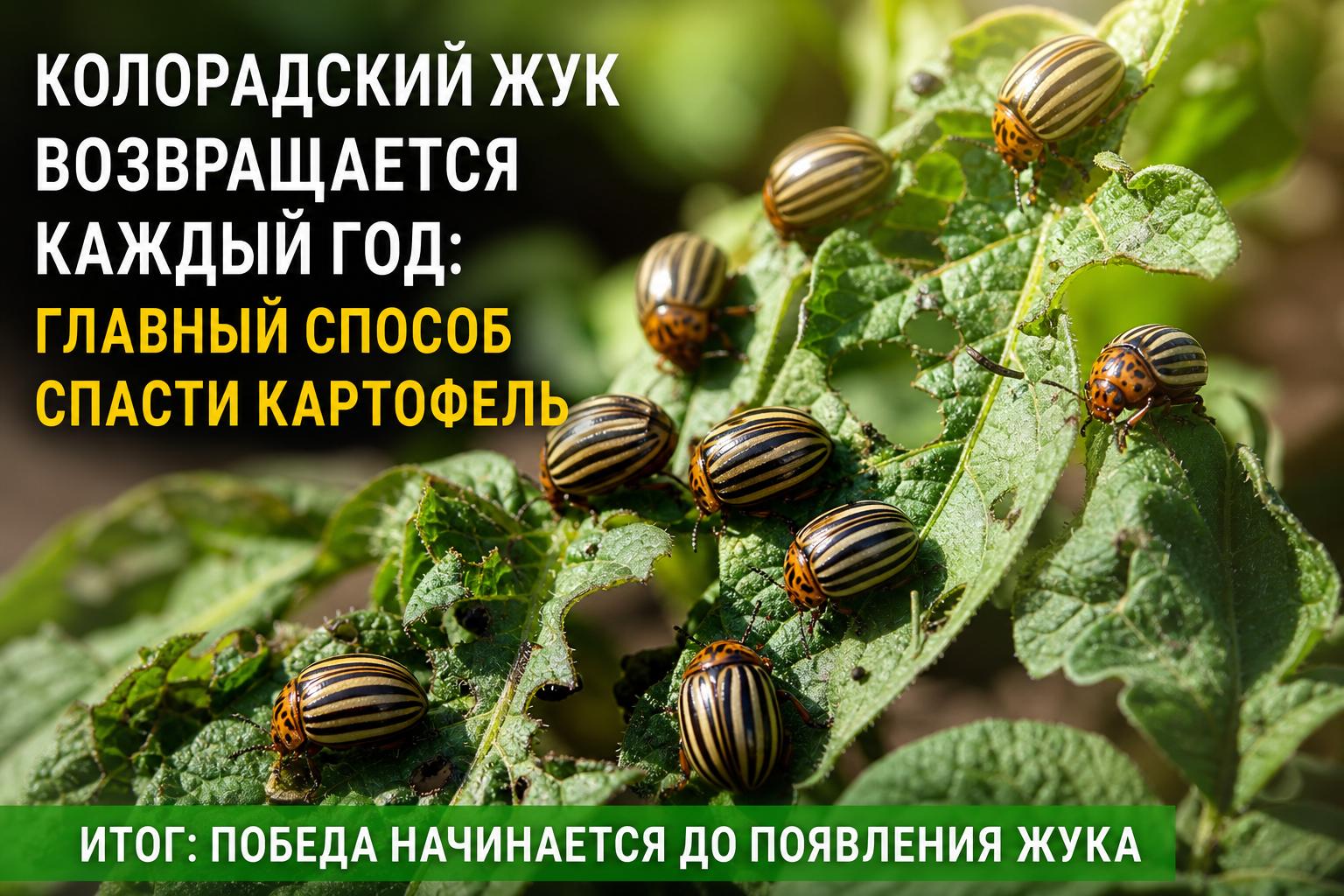 Колорадский жук возвращается каждый год: главный способ спасти картофель. Итог: победа начинается до появления жука