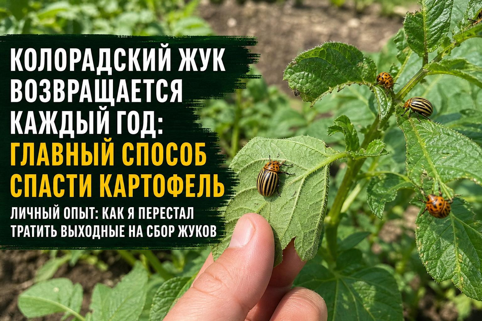 Колорадский жук возвращается каждый год: главный способ спасти картофель. Личный опыт: как я перестал тратить выходные на сбор жуков