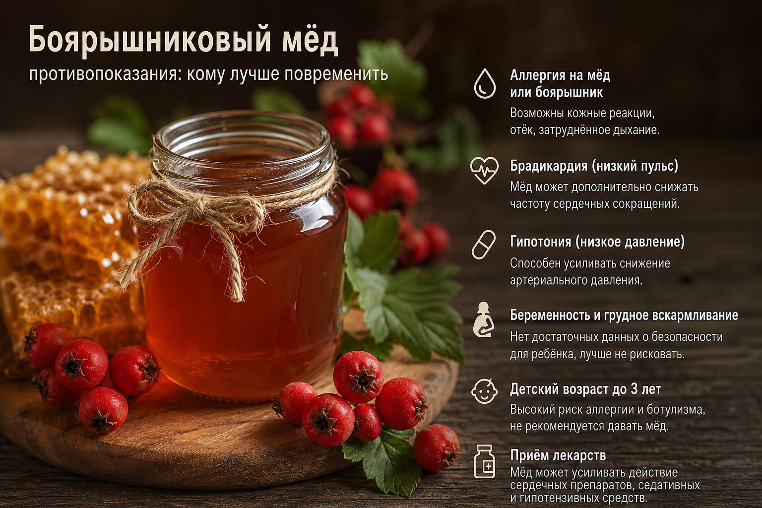 Боярышниковый мёд. Боярышниковый мед противопоказания: кому лучше повременить