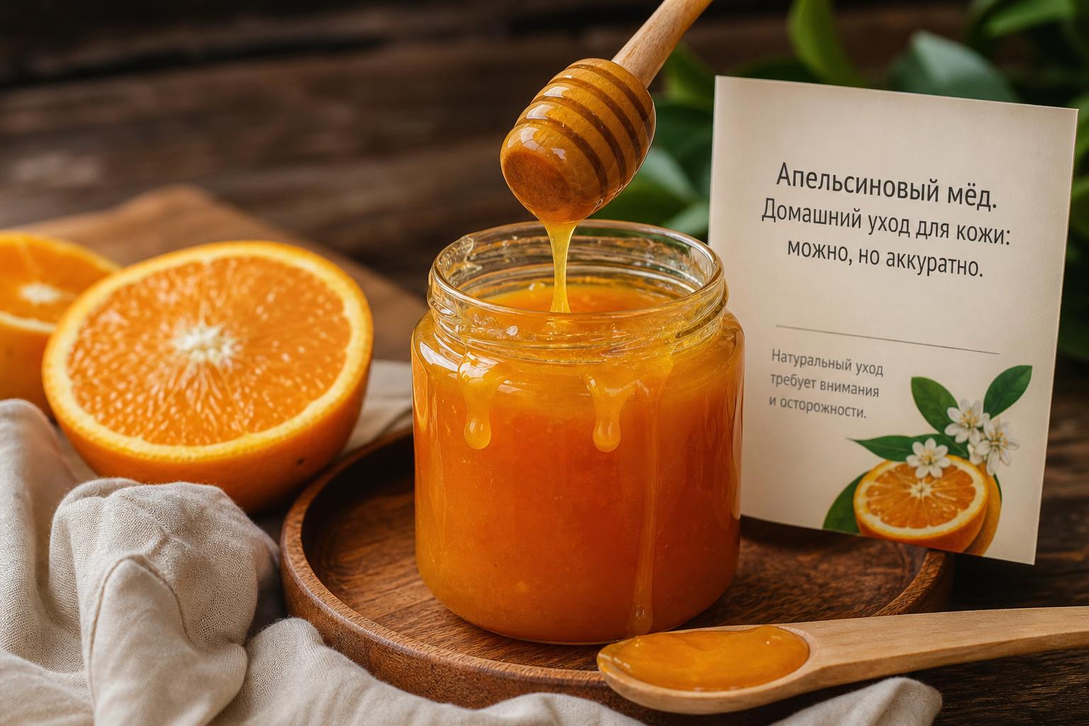 Апельсиновый мёд. Домашний уход для кожи: можно, но аккуратно